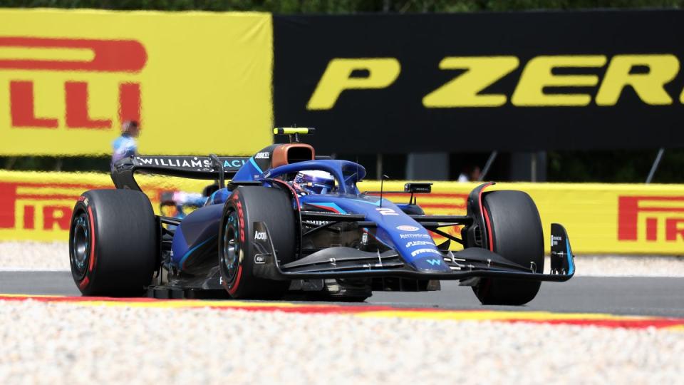 logan sargeant of williams racing on track during the f1