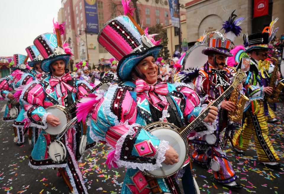 The Mummers Parade will thrust fans into the New Year in downtown Philadelphia, Pennsylvania on Monday, Jan. 1, 2024.