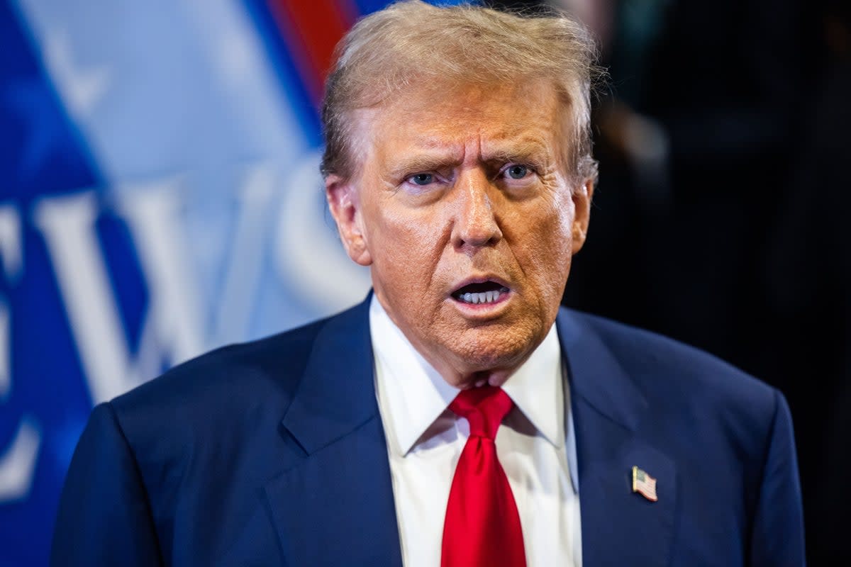 Former president Donald Trump speaks to members of the media following his presidential debate with Vice President Kamala Harris. Karl Rove has now slammed Trump over his debate performance. (EPA)