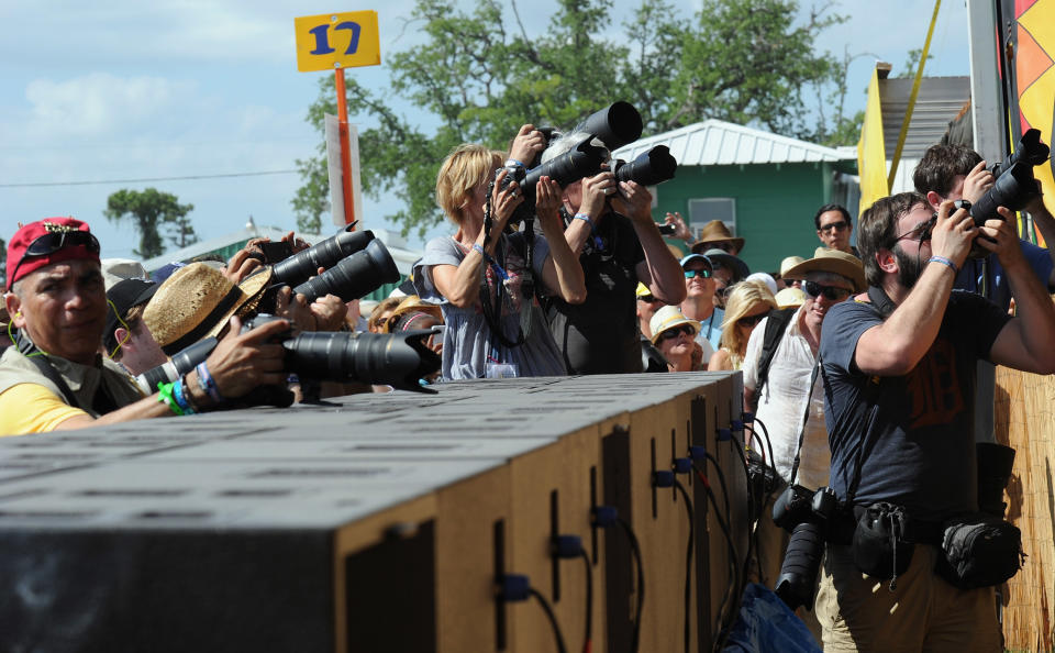 NEW ORLEANS, LA - APRIL 28: Atmosphere during the 2012 New Orleans Jazz & Heritage Festival Day 2 at the Fair Grounds Race Course on April 28, 2012 in New Orleans, Louisiana. (Photo by Rick Diamond/Getty Images)