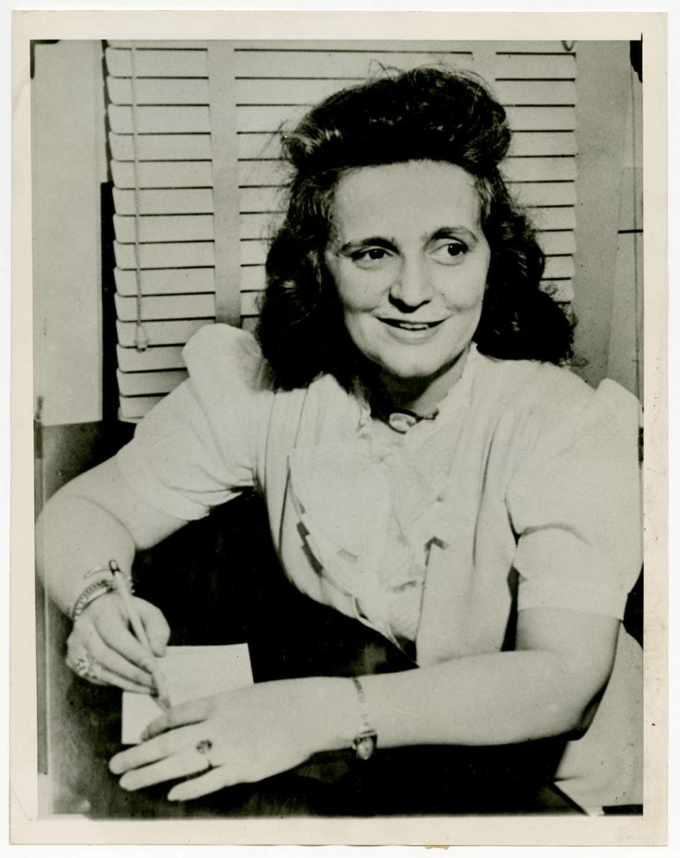 Portrait of poet Frances Angermayer, 1945.