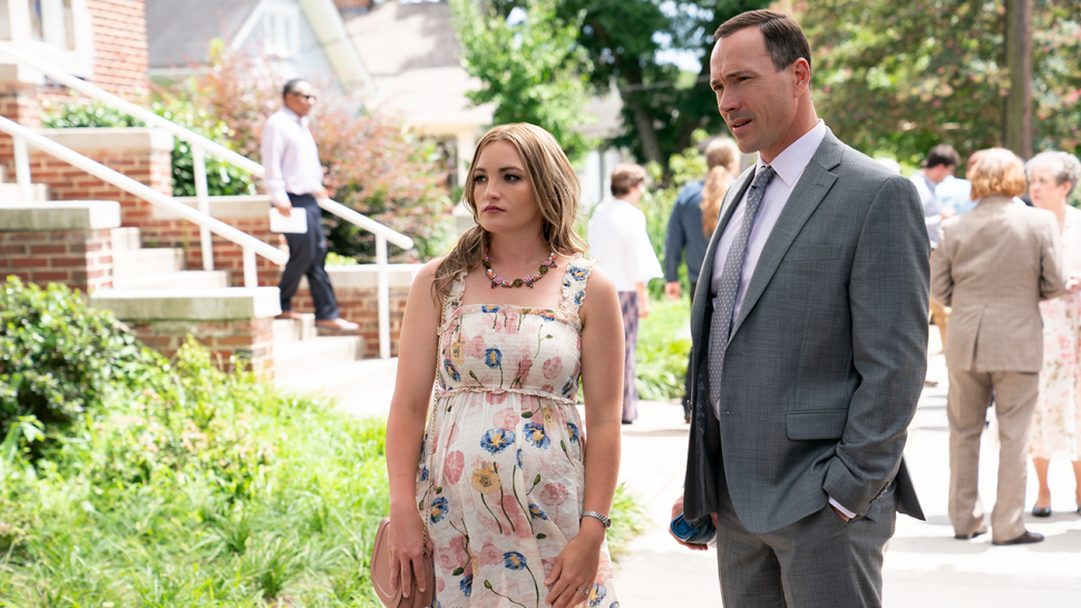 Jamie Lynn Spears and Chris Klein in Netflix's Sweet Magnolias