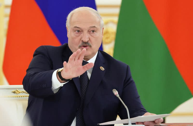 FILE PHOTO: A meeting of the Supreme State Council of the Union State of Russia and Belarus, in Moscow