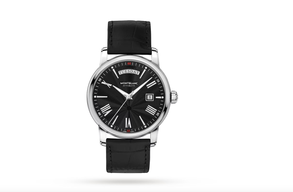 Automatic Black Leather Watch