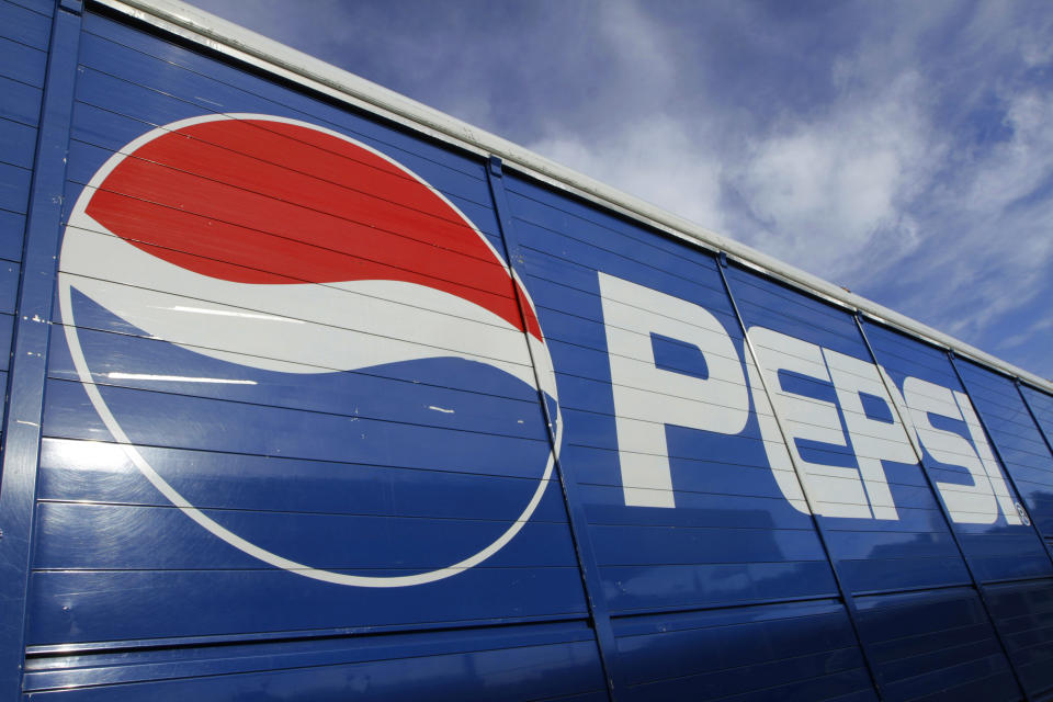 The Pepsi logo is seen on a delivery truck Wednesday, May 30, 2012 in Springfield, Ill. (AP Photo/Seth Perlman)
