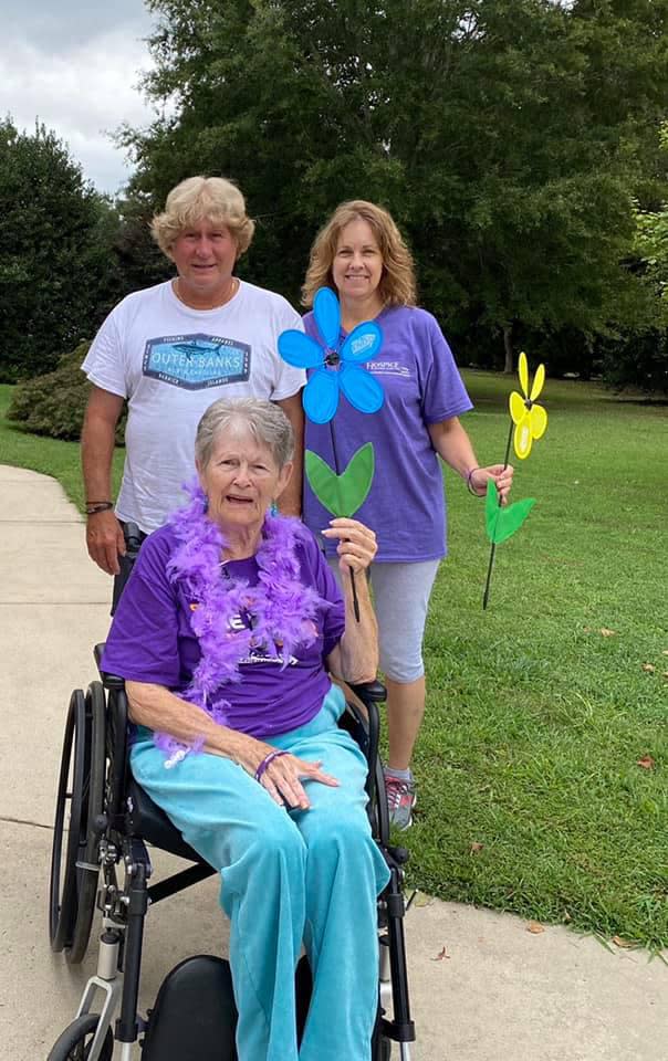 Sandra Alexander, team captain of Hospice Cleveland County Cherubs, walked with her family as part of the 2020 Walk to End Alzheimer's held Sept. 12 in Gaston, Cleveland and Lincoln counties.