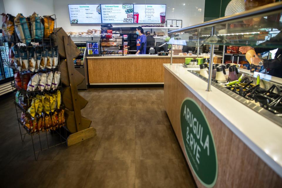 Inside Des Moines International Airport restaurant Arugula & Rye, on Thursday, Nov. 18, 2021, in Des Moines. 