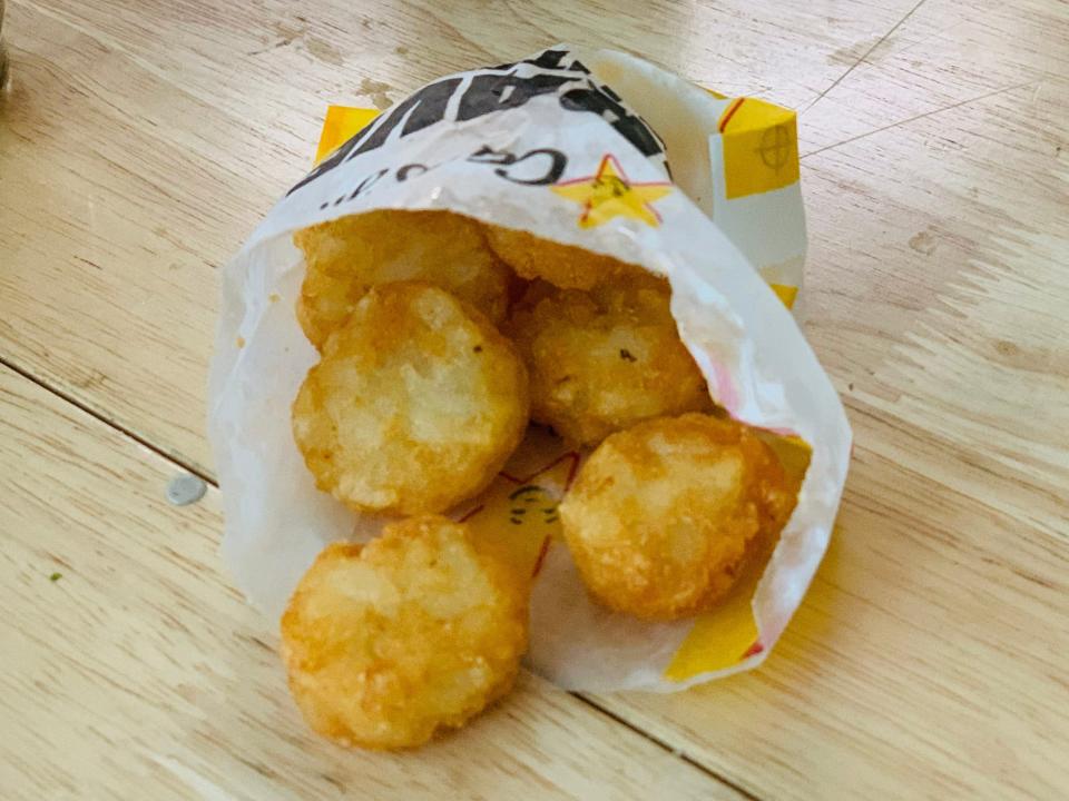 carl's jr. hash brown in package