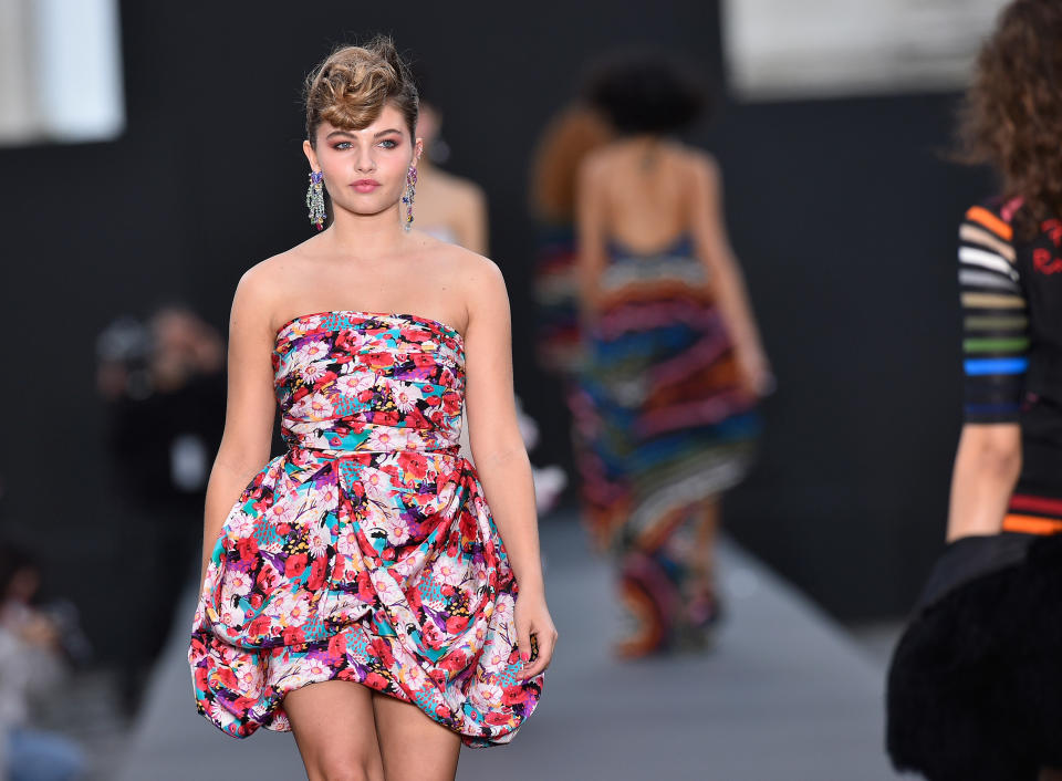 Thylane Blondeau during Paris Fashion Week. (Photo: Getty Images)