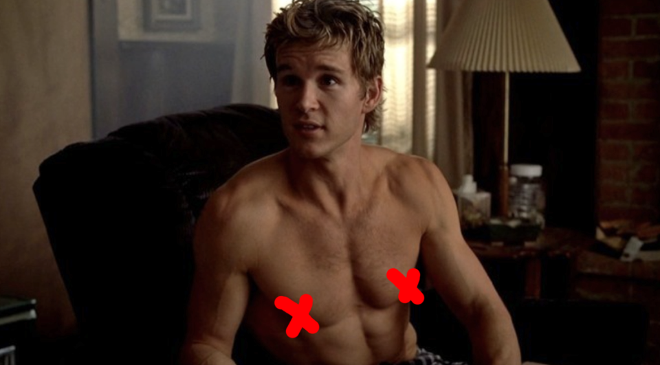 Ryan shirtless in "True Blood"