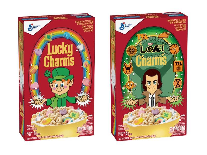 Lucky Charms' limited-edition "Loki Charms" cereal is returning to celebrate season two "Loki" premiering on Disney+ on Oct. 5.