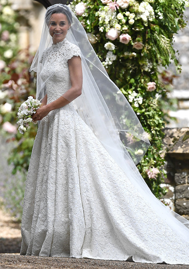 Pippa got married in a $70,000 Giles Deacon dress. Photo: Getty