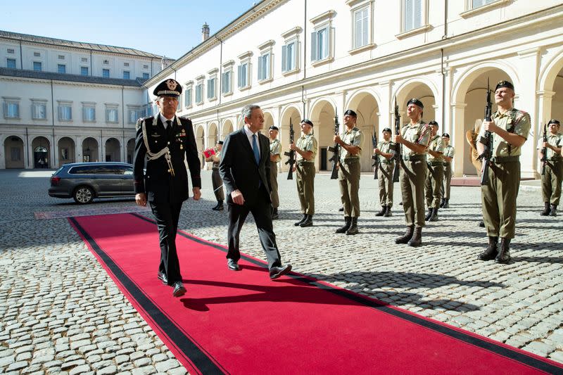 Italy's PM Draghi meets with Italy's President Mattarella in Rome