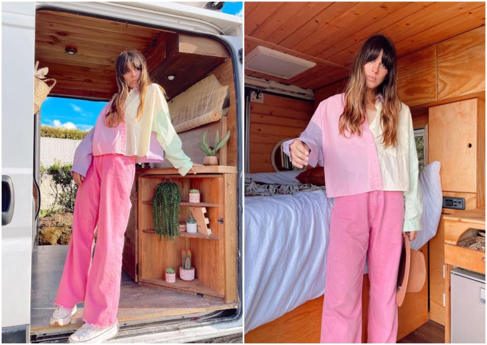 <p>En su entrevista con ELLE también aseguró que los vaqueros son imprescindibles en su armario. "Es la prenda que más me pongo y es para todo el año, no hago distinción entre verano e invierno", esgrimió. En su colección no faltan los <em>jeans </em>coloridos, como este modelo rosa de Zara que combinó con una camisa<em> color block</em> de Stradivarius y unas zapatillas Converse. (Foto: Instagram / <a href="https://www.instagram.com/p/CO8U4Eljm_h/" rel="nofollow noopener" target="_blank" data-ylk="slk:@riumbaumarta" class="link ">@riumbaumarta</a>)</p> 