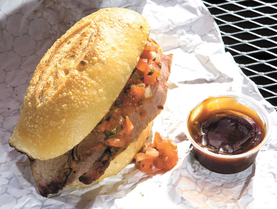 Tri-Tip Sandwich, Old San Luis BBQ on Higuera Street.