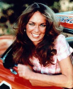 Daisy Duke on "The Dukes Of Hazzard," played by Catherine Bach 