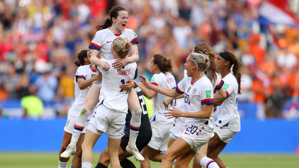 The USWNT beat the Netherlands 2-0 in the Women's World Cup final four years ago. - Richard Heathcote/Getty Images