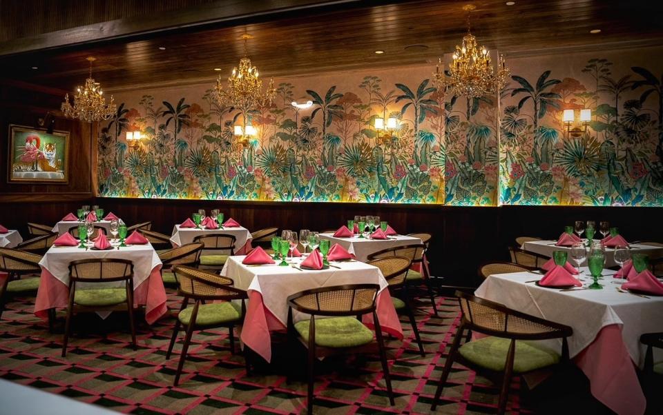 A view of the private dining room at the new Pink Steak restaurant in West Palm Beach.