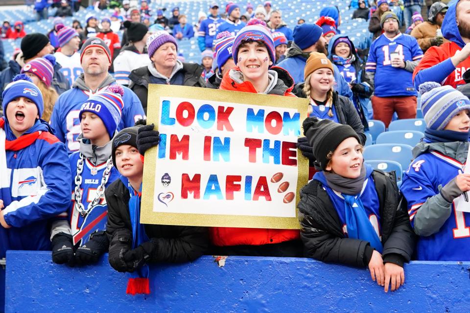 A young member of "Bills Mafia" before a New Year's Eve game against the New England Patriots.