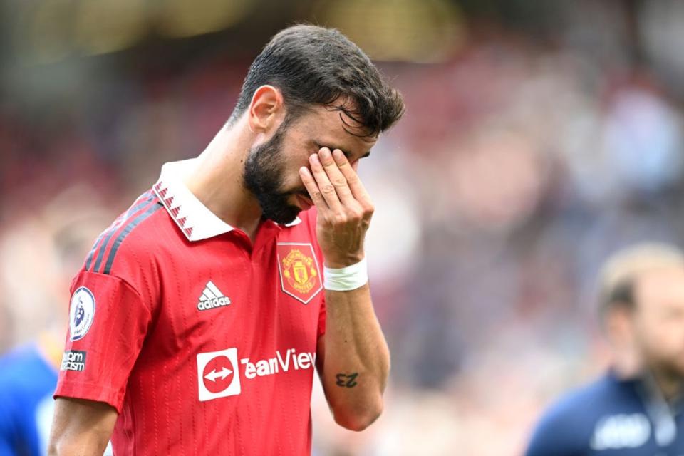 Bruno Fernandes started well at Old Trafford but has since declined (Getty)