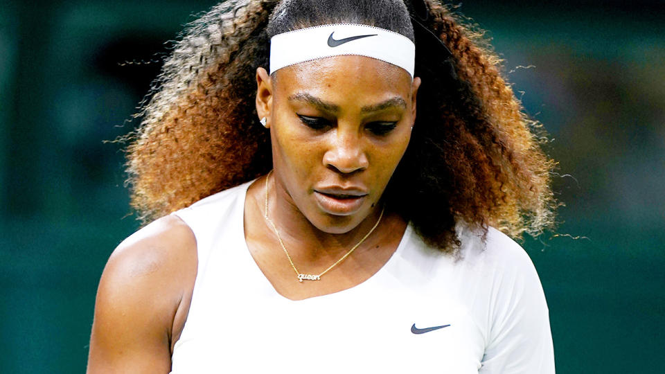 Serena Williams, pictured here in action at Wimbledon.