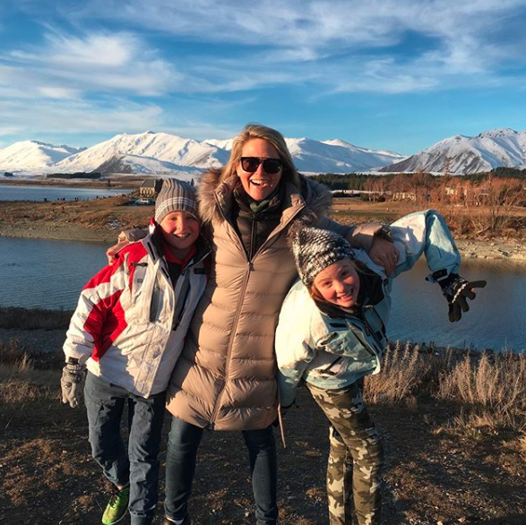 Georgie has two children Bronte, 12, and Angus, 10, with husband Tim Baker. Source: Instagram / georgiegardner