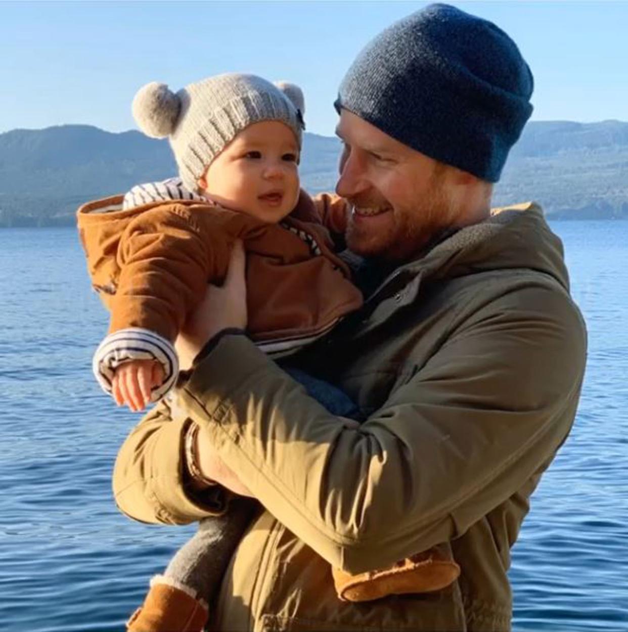 A shot of Prince Harry holding baby Archie, believed to be taken somewhere in Canada. [Photo: PA Media]