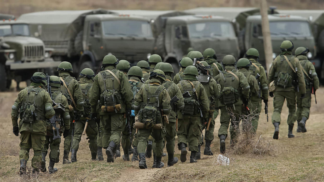 Russian military in occupied Crimea.