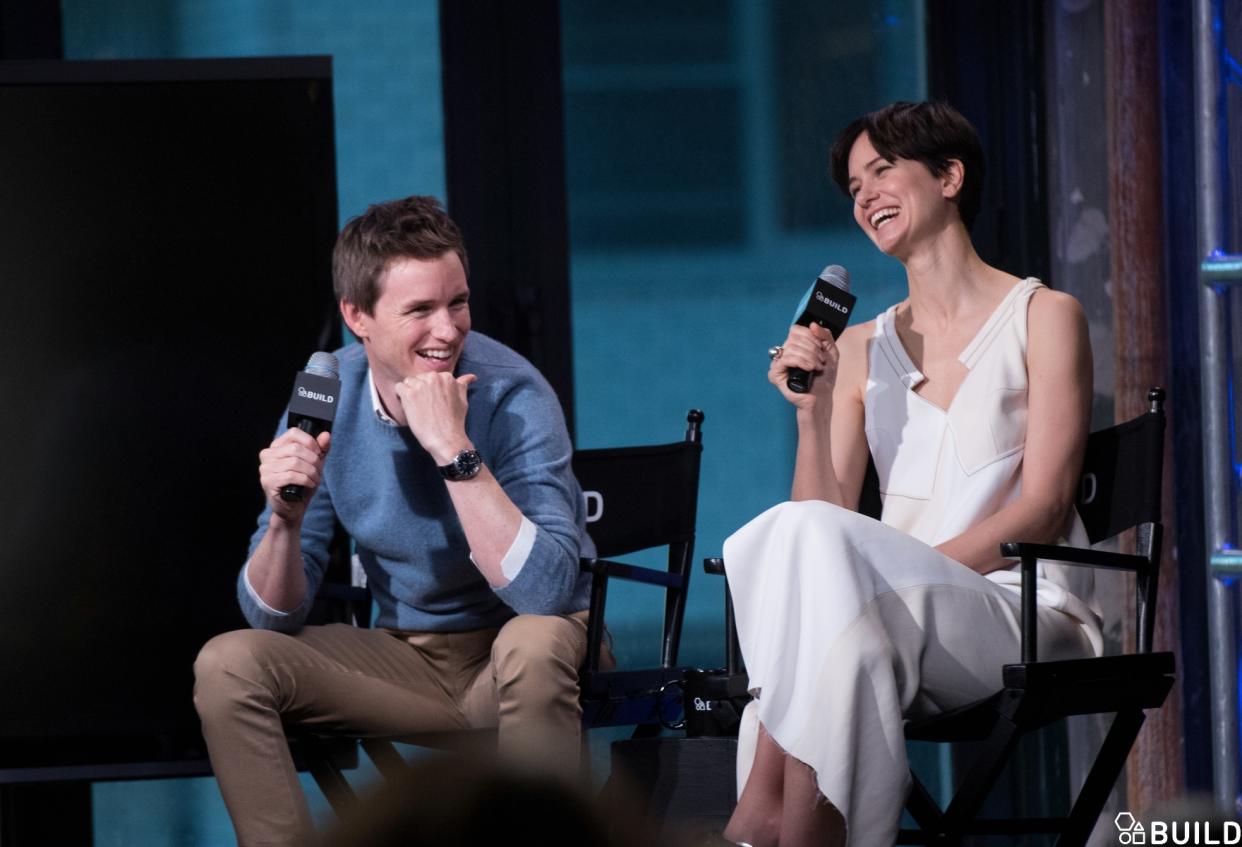 Eddie Redmayne, Katherine Waterston, Dan Fogler & Alison Sudol visits AOL Hq for Build on November 11, 2016 in New York. Photos by Noam Galai