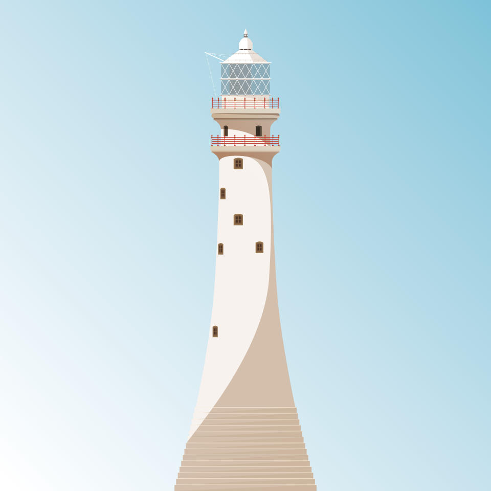 Fastnet Lighthouse, Co Cork, one of Bert Dufour’s artworks (Bert Dufour/PA)