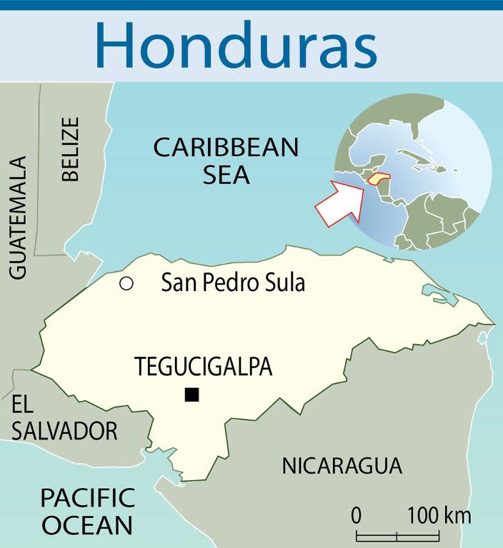 Gang violence has given Honduras the world's highest homicide rate, at 90.4 per 100,000 inhabitants in 2012