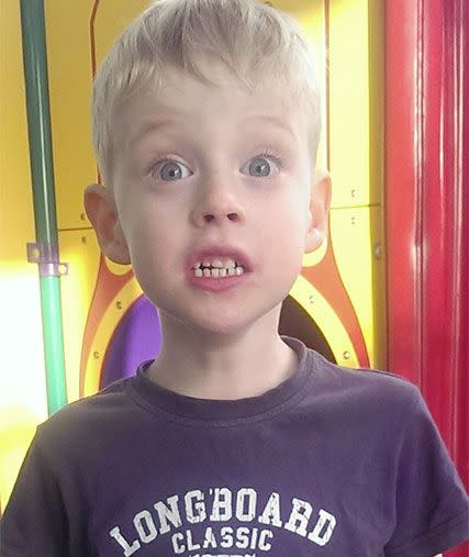 Jamie Ogg was declared dead by doctors but came back to life in his mother's arms. He is now five and has not encountered any medical problems since birth. Photo: Facebook