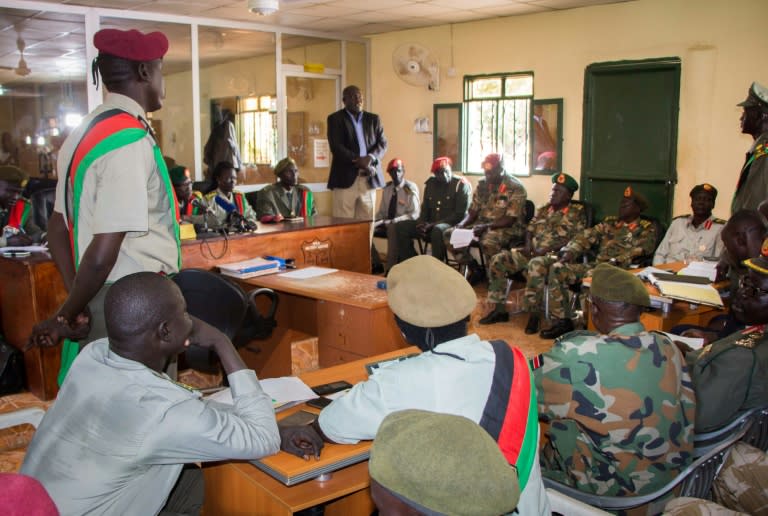 The verdicts for 10 South Sudanese soldiers are announced at the military court in Juba, South Sudan. They were found guilty for their role in a hotel attack in which five foreign aid workers were gang-raped and a journalist was killed