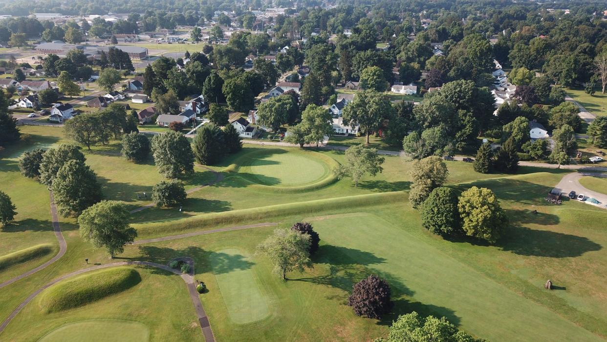 The architectural designs for the Newark Earthworks were created by the indigenous people of the Hopewell culture between the years 1 and 400, according to the Ohio History Connection.