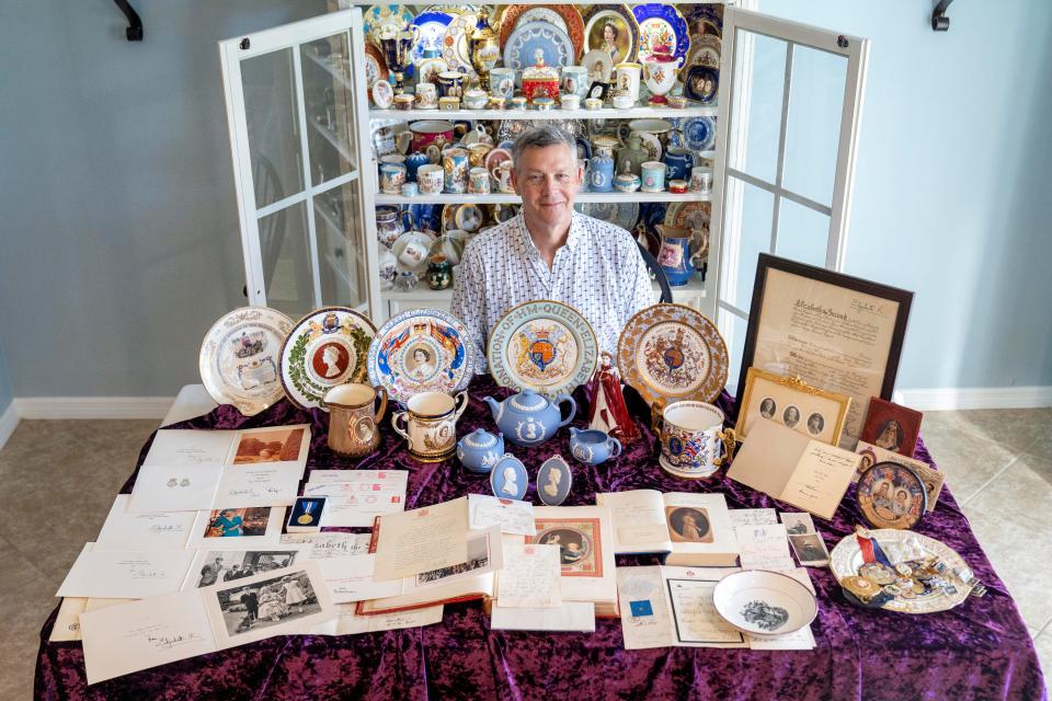 Chris Ross isn't related to the Queen or even a native of England, but over the years the West Palm Beach man has built a collection fit for a royal, including personal letters from Her Majesty, but also commemorative china pieces, medals and more.