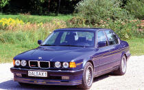 <p>Any E34-gen M5 – 3.4 or 3.8 – is an enchanting device and you can also find these cars in Touring form, but Alpina’s take on the ultra-quick, early1990s 5 Series is perhaps even better. Turbocharging made the <strong>360bhp</strong> B10 Bi-Turbo the most powerful 5 of its time and the chassis revisions, we said then, made the car “immensely satisfying to drive hard”. High pricing held the B10 back at the time but around £40k looks fair money at the moment.</p><p>ONE WE FOUND: <strong>1994 ALPINA B10 MANUAL 4DR, 120k MILES, £31,500</strong></p>