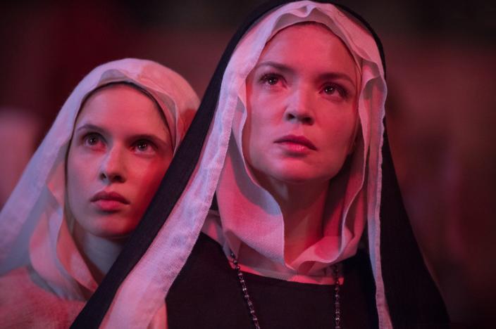 (L-R) Daphne Patakia and Virginie Efira star in Paul Verhoeven&#39;s &quot;Benedetta,&quot; opening Jan. 14 at Athens Cin&#xe9;.