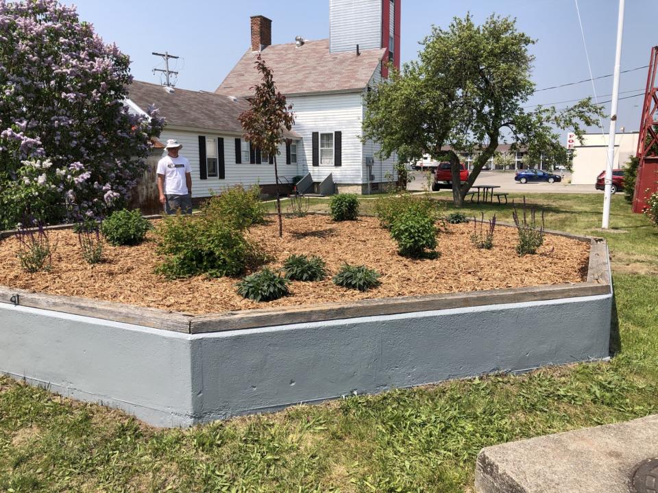 Volunteers at the Front Range Lighthouse have installed a new garden in what used to be a water tank holding marine cable.