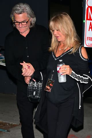 <p>London Entertainment/GC Images</p> Kurt Russell and Goldie Hawn arrive at Kate Hudson's May 18 album release party