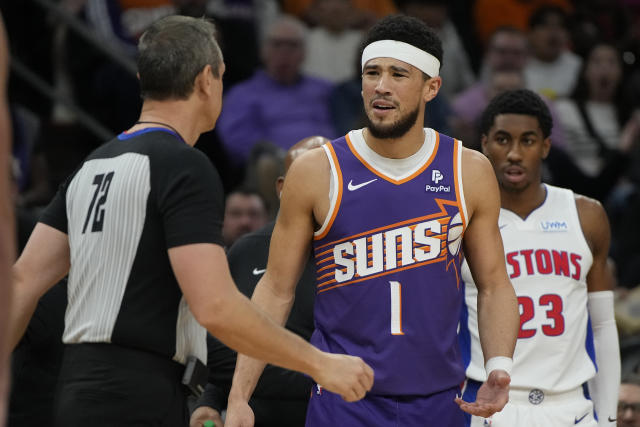 Suns shake off Booker's early ejection, roll past Pistons 116-100