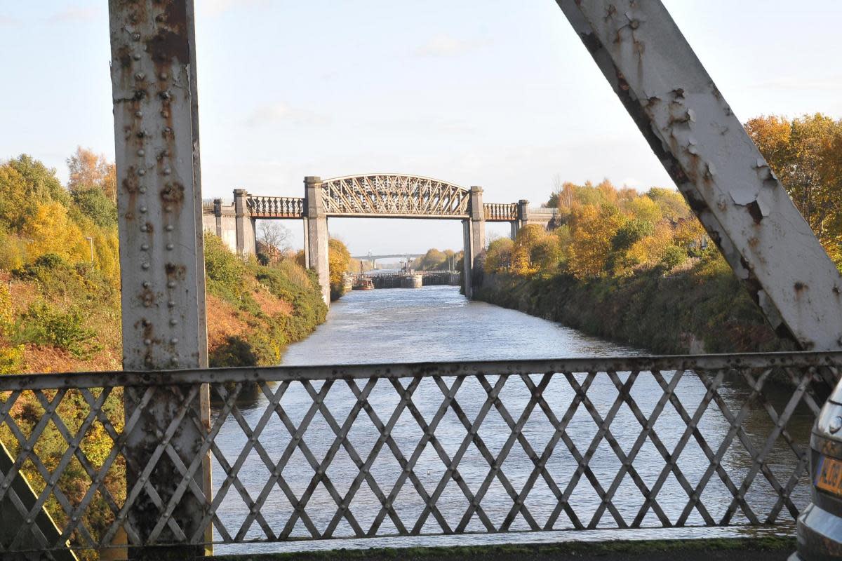 Manchester Ship Canal runnign through Warrington