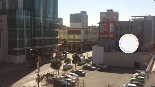 Image of parking lot seen through Hyperlapse app