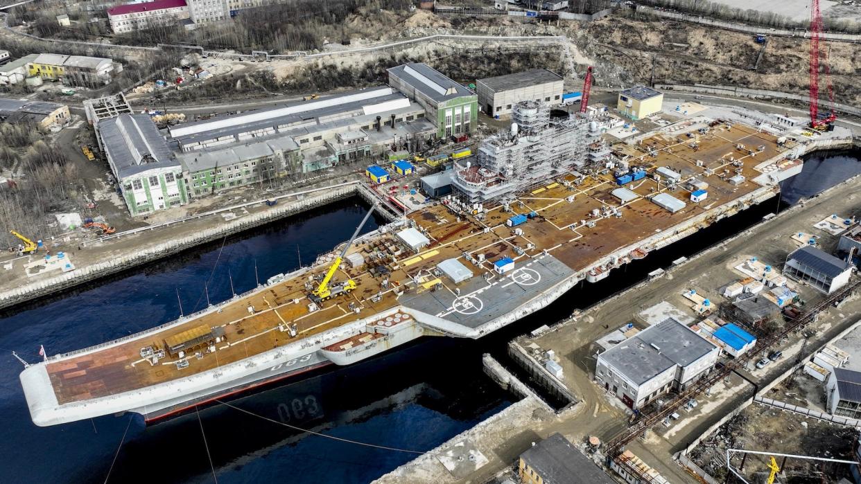 Admiral Kuznetsov pictured in May 2022