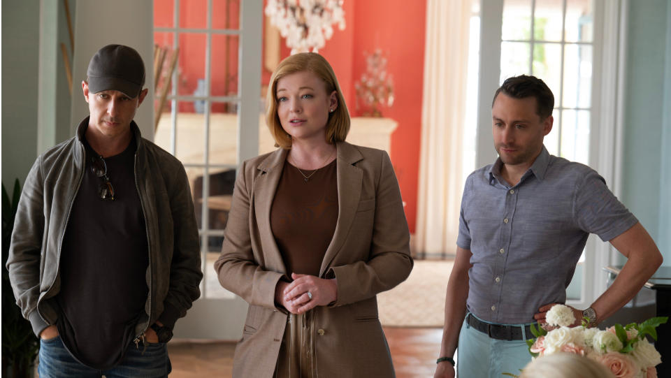 Jeremy Strong, Sarah Snook, and Kieran Culkin in Succession season 4