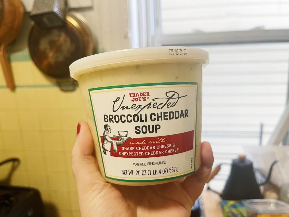 trader joes broccoli cheddar soup