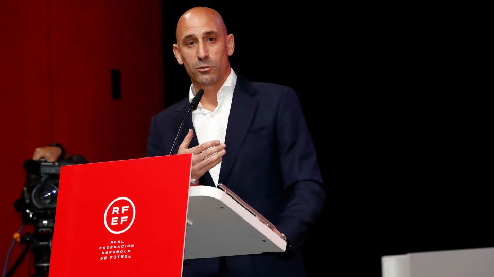 Rubiales was speaking at the Spanish soccer federation's Extraordinary General Assembly.  - RFEF/Handout/Reuters