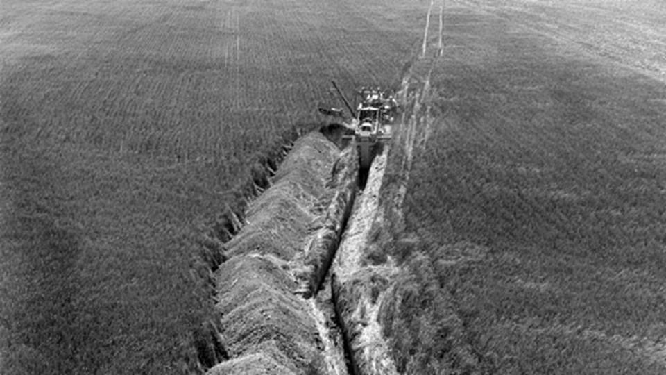 In this undated image provided by the Department of Defense, crews construct missile site connections in the 12th Missile Squadron flight area north of Great Falls, Mont. The 12th MS is one of four missile squadrons in the 341st Operations Group of the 341st Space Wing. (Department of Defense via AP)