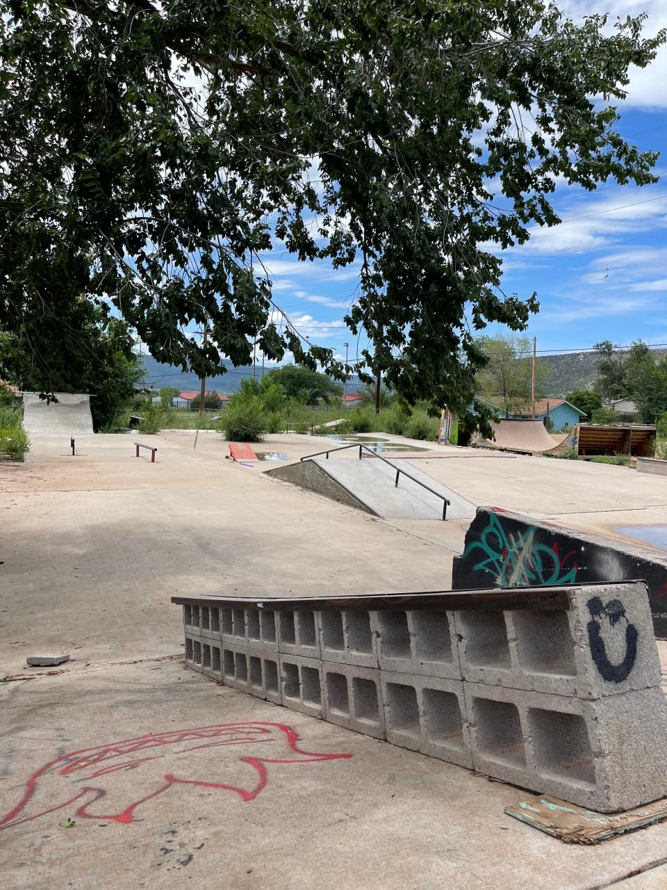 The current Whiteriver skatepark is called a DIY Park. These unofficial facilities exist on swaths of abandoned or unused concrete on streets, under bridges, or in abandoned or unused lots. They are built by the skaters themselves, over time with whatever materials are available at the moment.