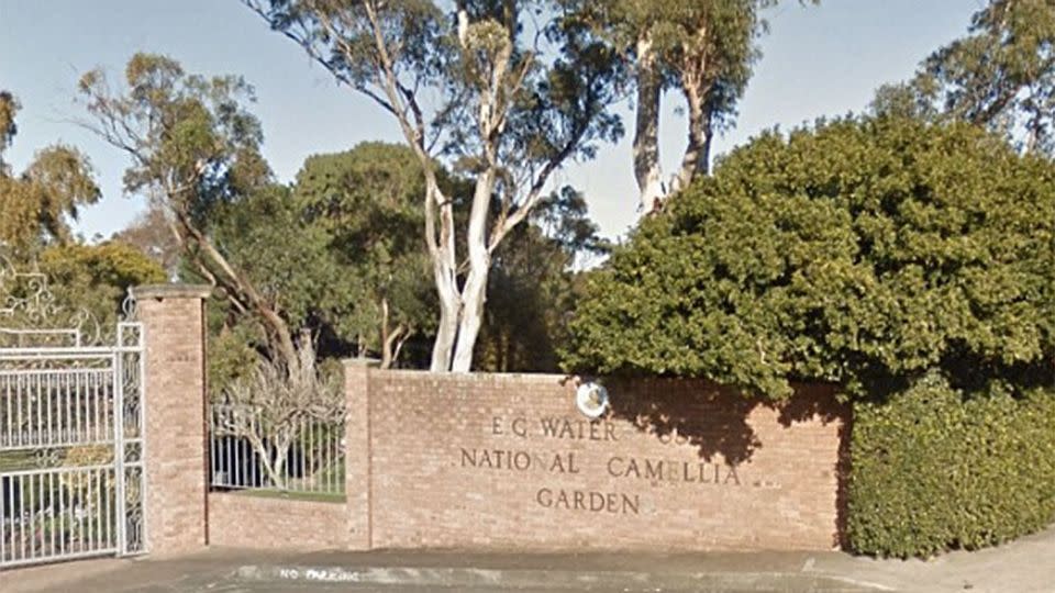 The man man was filmed doing the bizarre act on Sunday at Camellia Gardens in Caringbah. Photo: Google Maps