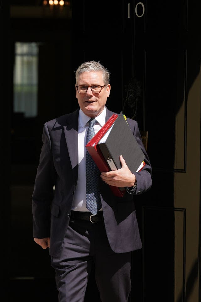 Sir Keir Starmer leaves Downing Street for Prime Minister’s Questions